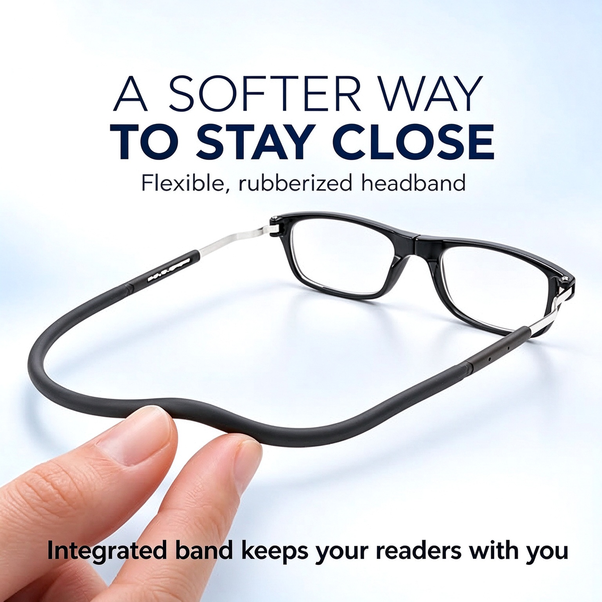 Snap Magnetic Bridge Front Connect Reading Glasses Blue Light Lens