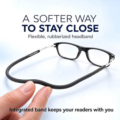 Snap Magnetic Bridge Front Connect Reading Glasses Blue Light Lens