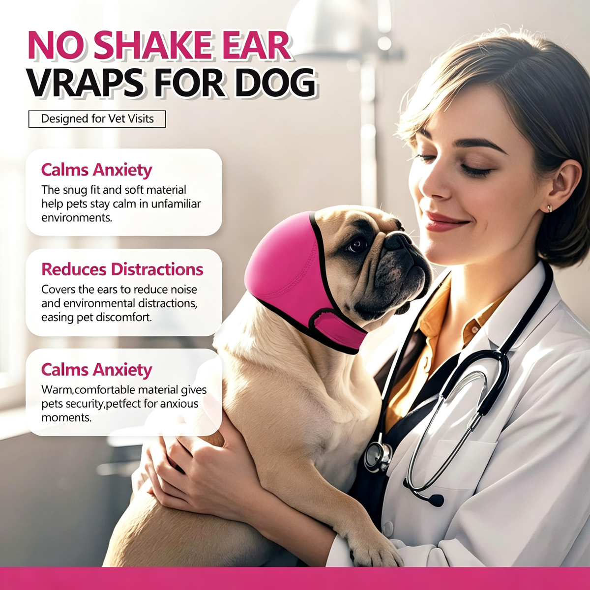 Dog Earmuffs - Shock-absorbing Earmuffs - Reduce Noise And Anxiety