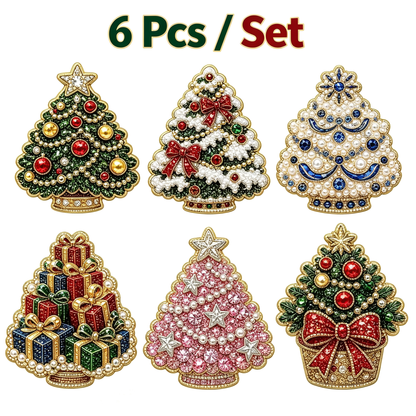 6-Pcs DIY Pearl and Diamond Painting Fridge Magnet Craft Set