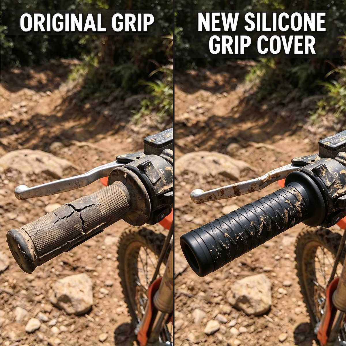 Universal Anti-slip Silicone Handlebar Grips and Brake Lever Covers