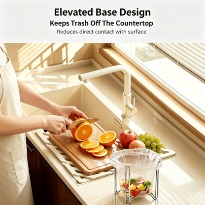 Foldable 304 Stainless Steel Trash Bag Holder