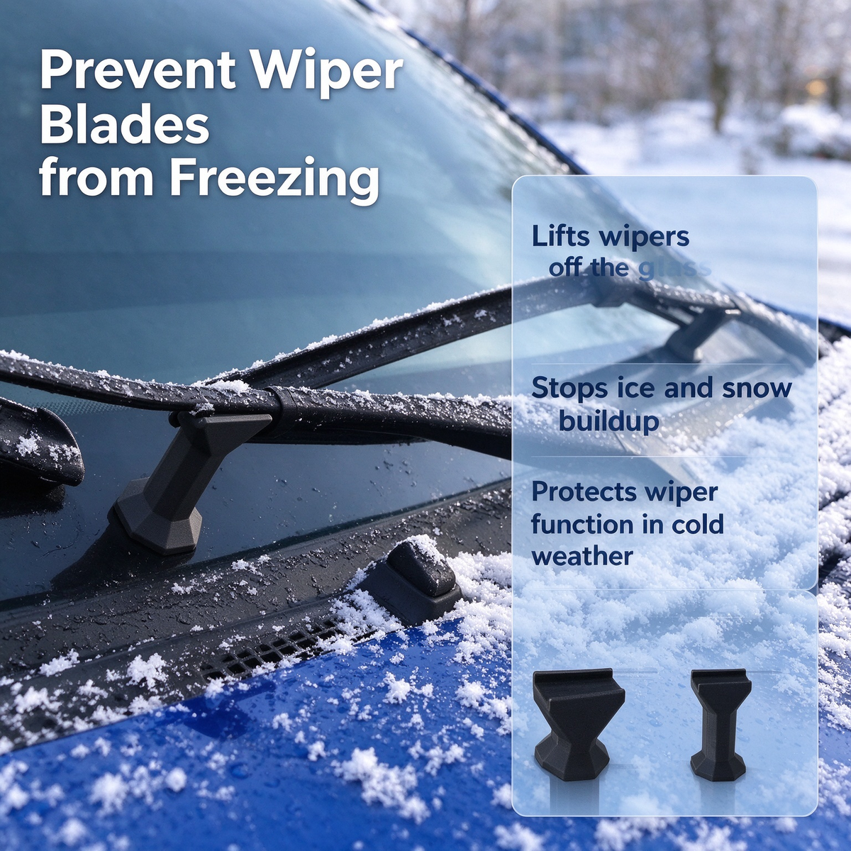 2Pack Windshield Wiper Support Retainer for Snowy Weather