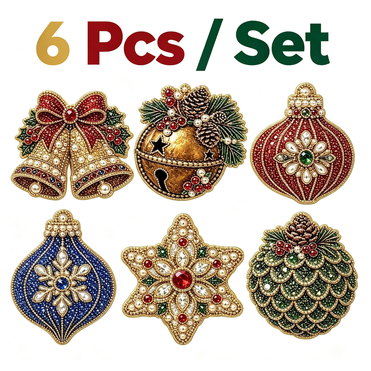 6-Pcs DIY Pearl and Diamond Painting Fridge Magnet Craft Set