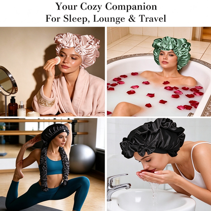 Women's No-Slip Satin Sleep Cap - Haircare Hair Styling Cap