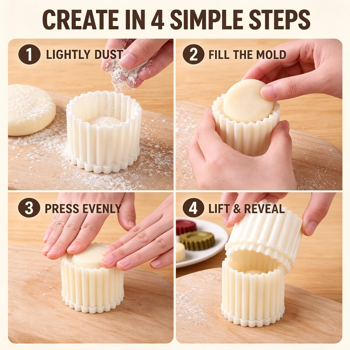 2-Pack Creative Double-Ended Pastry Mold For Dumplings And Cookies