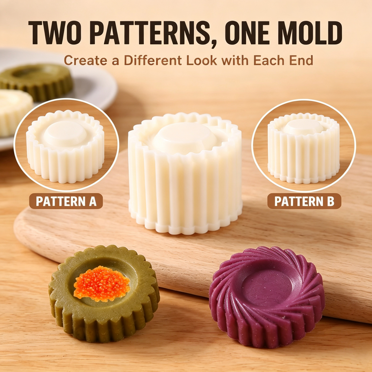 2-Pack Creative Double-Ended Pastry Mold For Dumplings And Cookies