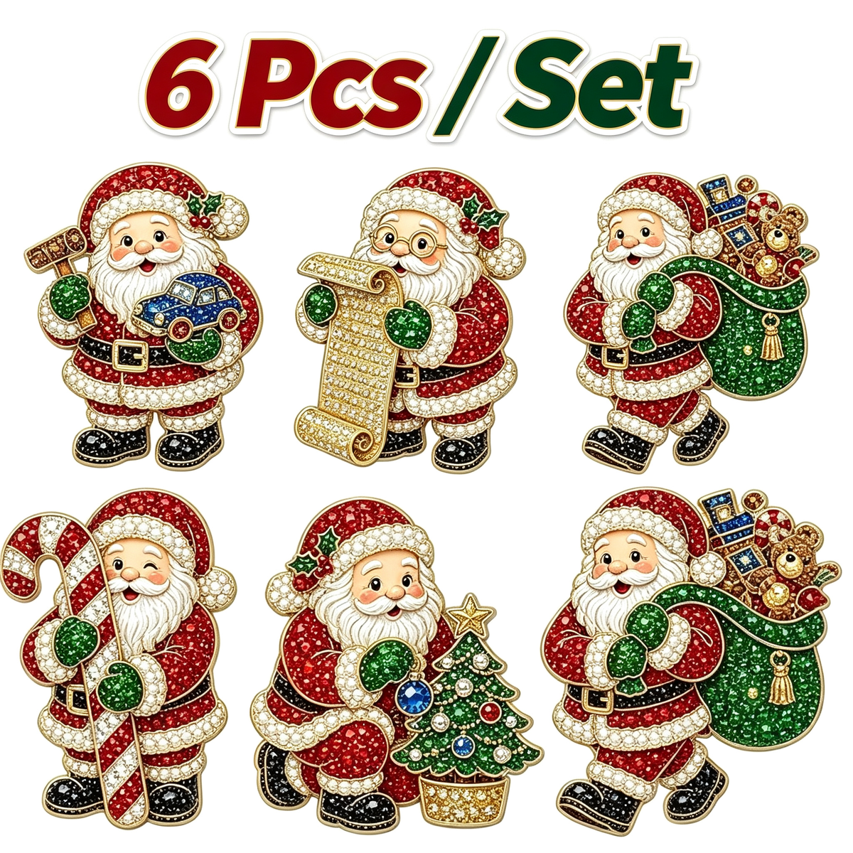 6-Pcs DIY Pearl and Diamond Painting Fridge Magnet Craft Set