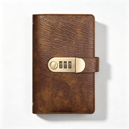 Banknote Collection Album With Combination Lock - Made Of Premium PU Leather