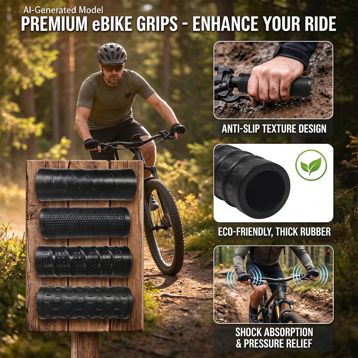 Universal Anti-slip Silicone Handlebar Grips and Brake Lever Covers