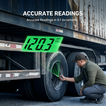 Digital Tire Pressure Gauge - 230 PSI Wide Range