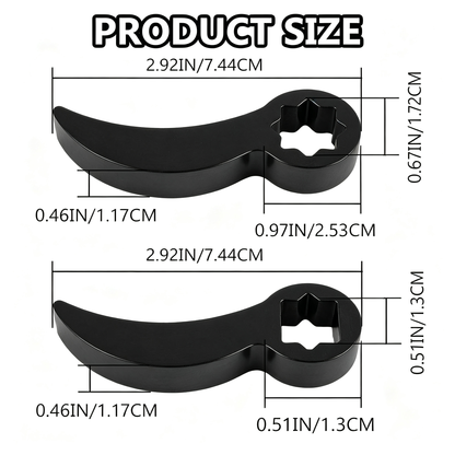2-Pcs Pry Bar Wrench Adaptor Head