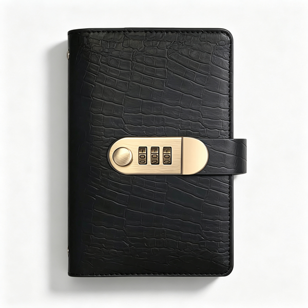 Banknote Collection Album With Combination Lock - Made Of Premium PU Leather