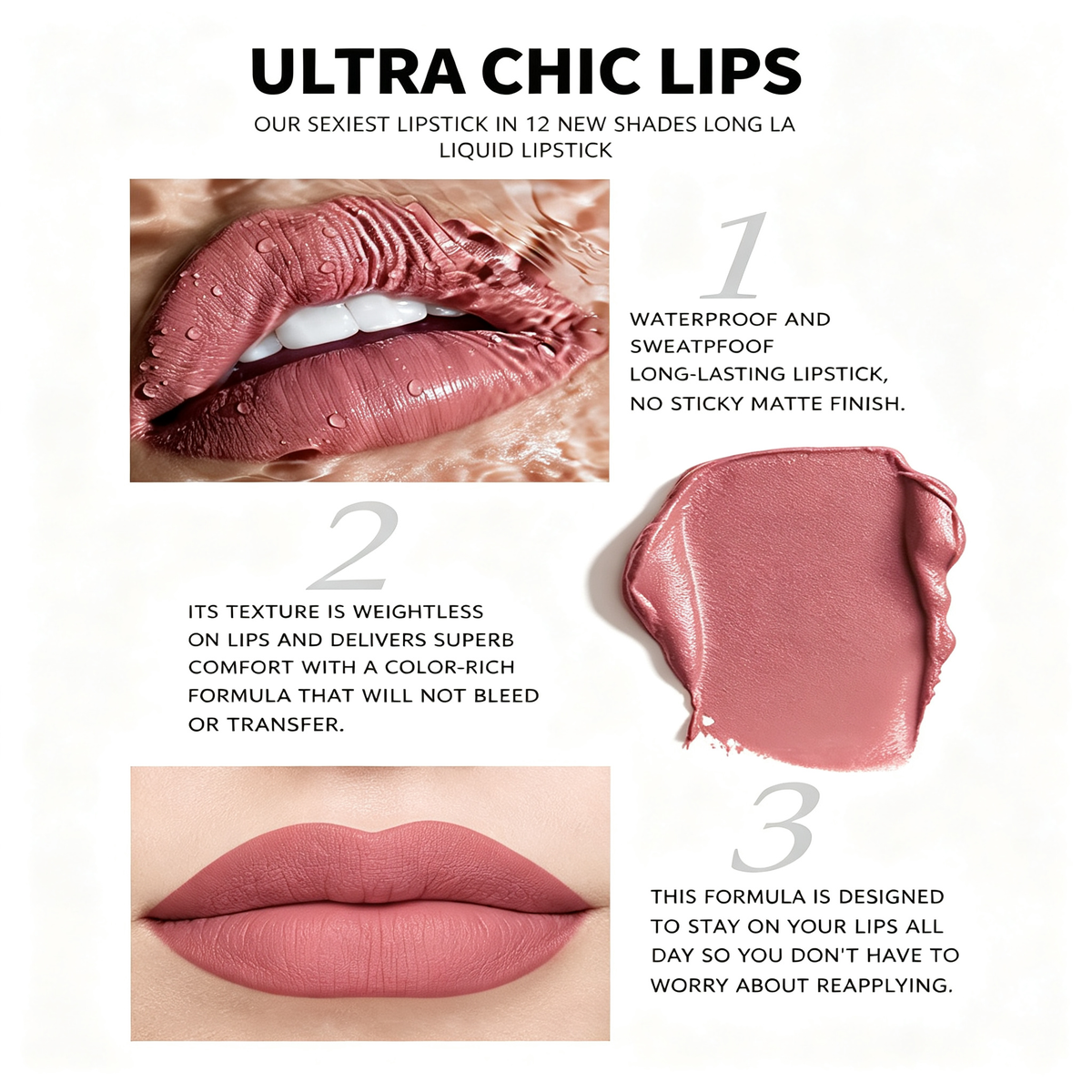 12-Color Matte & Glossy Liquid Lipstick Set – Long-Lasting Waterproof Lip Gloss