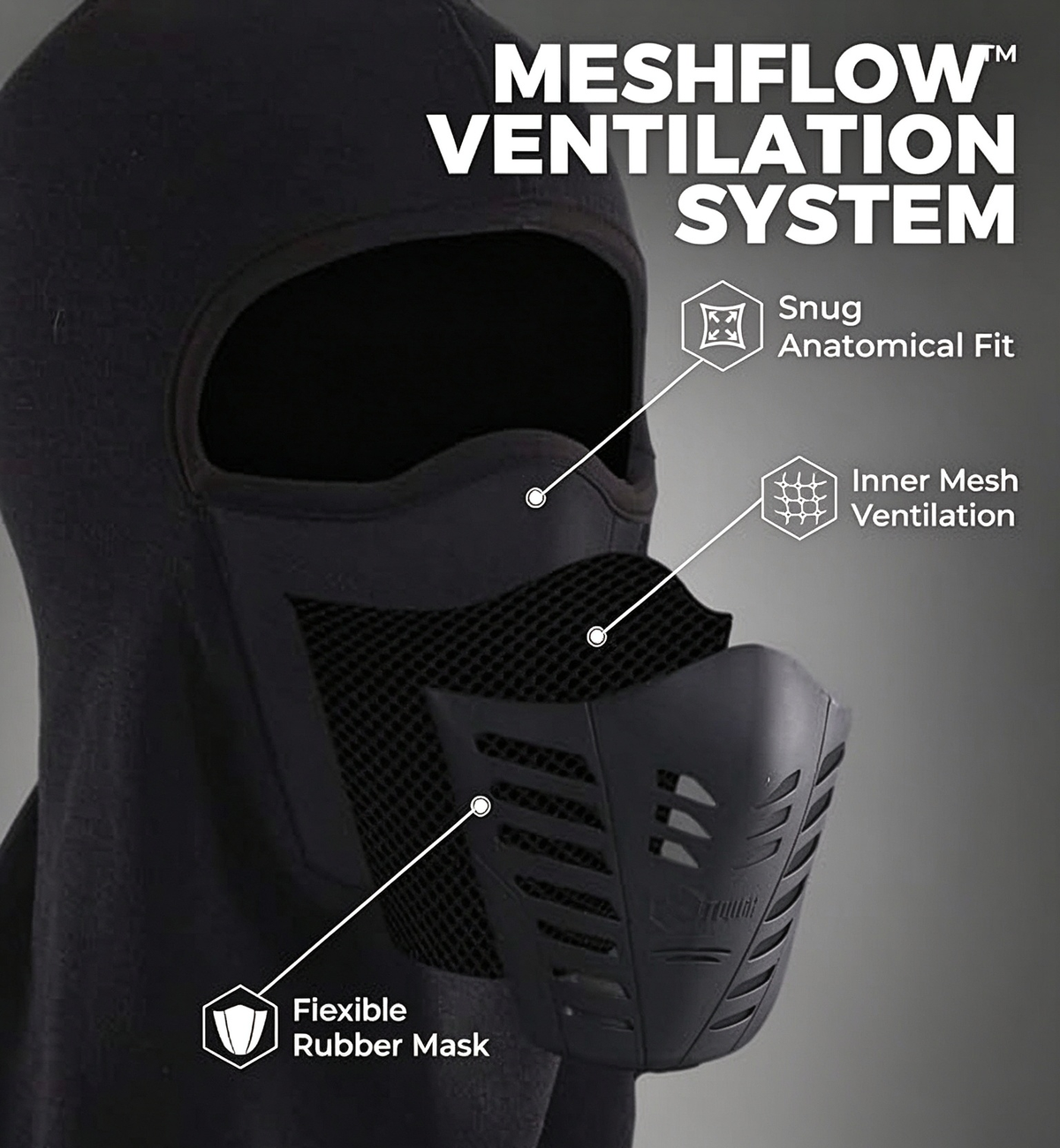 Fleece Full Face Ski Mask - Windproof, Anti-Haze, Soft