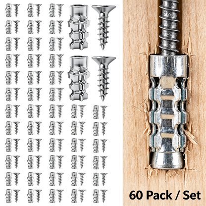 60Pcs Millimeters Hinge Repair Screws Set -High-Strength Hinge Fixers