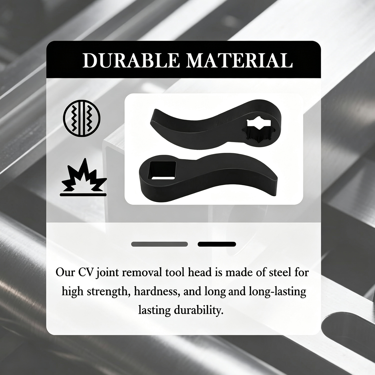 2-Pcs Pry Bar Wrench Adaptor Head