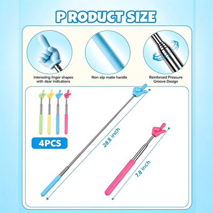 4-Pack Telescopic Finger Indicators - Durable and Sturdy Steel