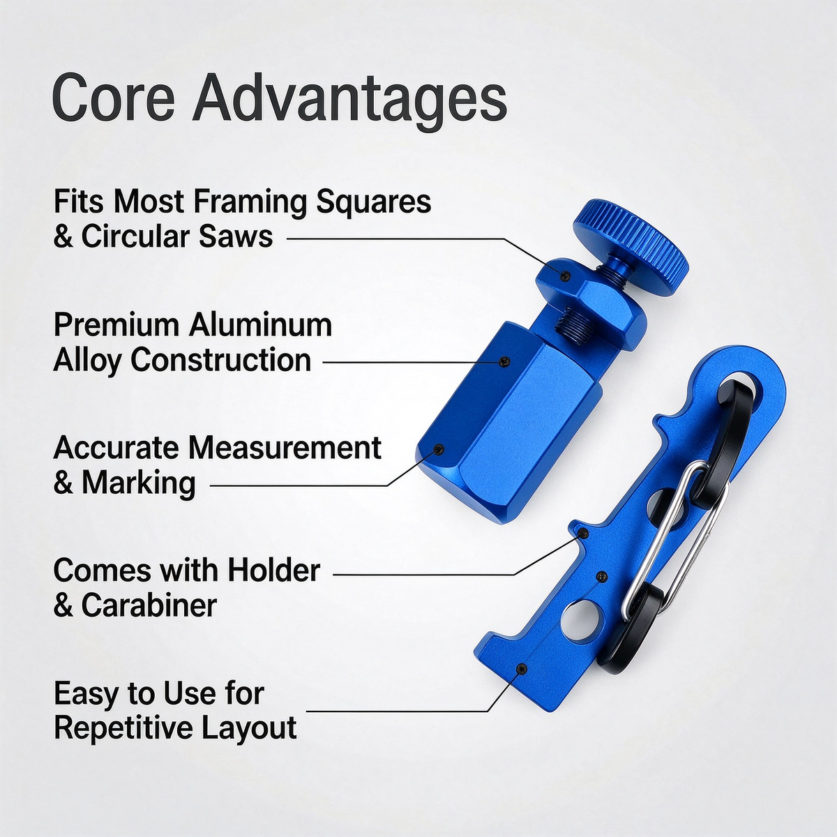 Right-Angle Ruler Clamp,Tall Stair Gauges for Framing Square