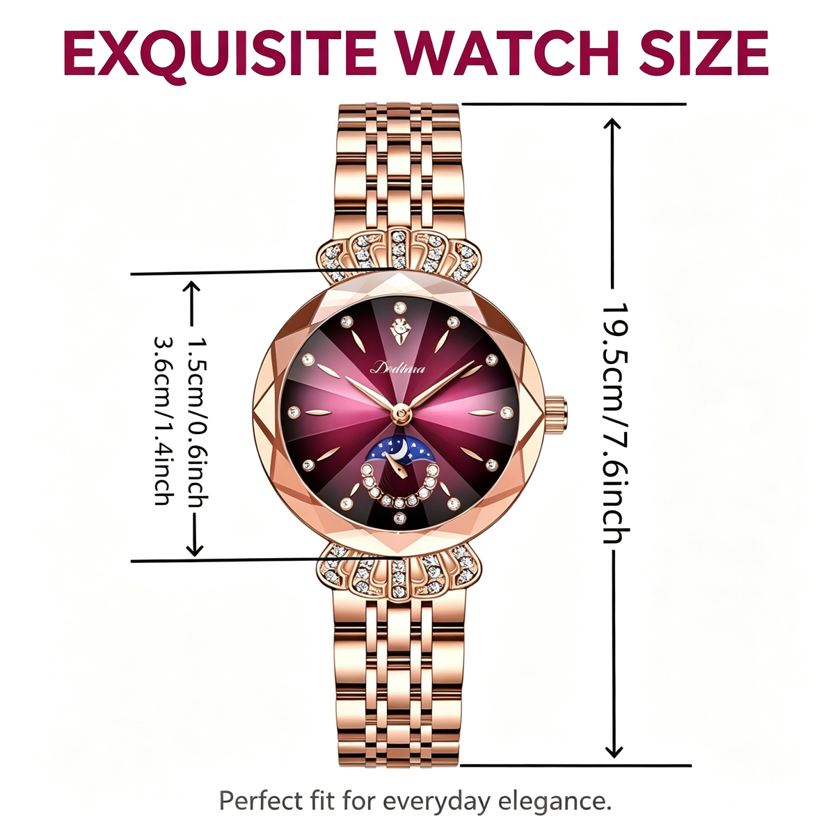 Elegant Quartz Watch With Lluminous Hands