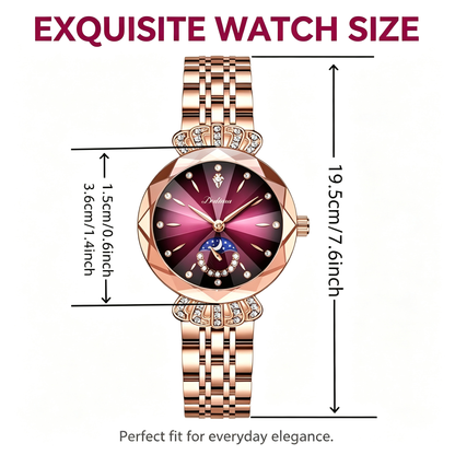 Elegant Quartz Watch With Lluminous Hands