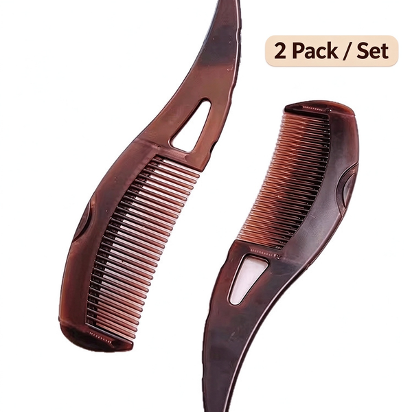 2Pack Anti-Dandruff Hollow Wide-Tooth ABS Comb -Supports Massage