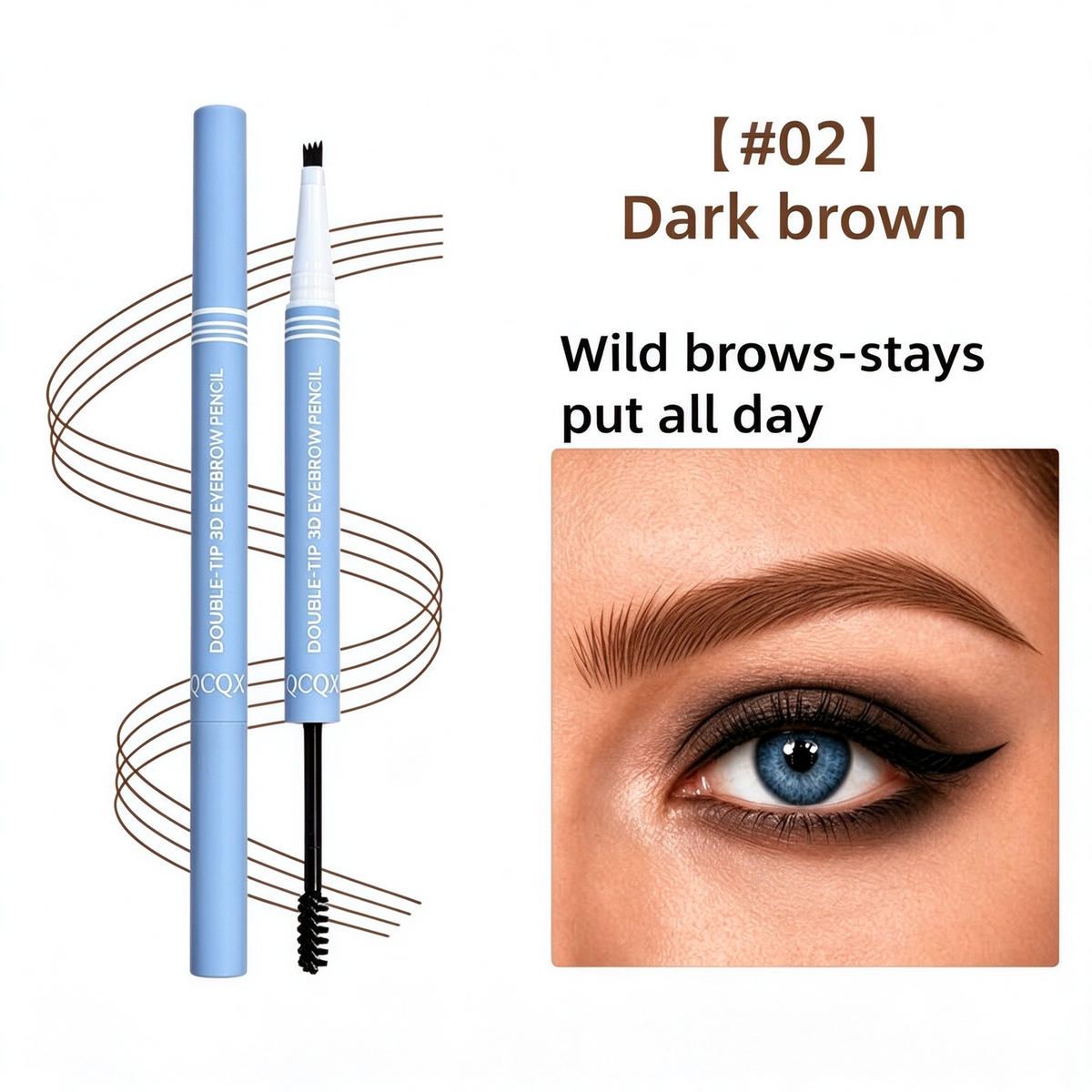 2-in-1 Waterproof Micro-Fork Brow Pen & Tinted Gel Makeups