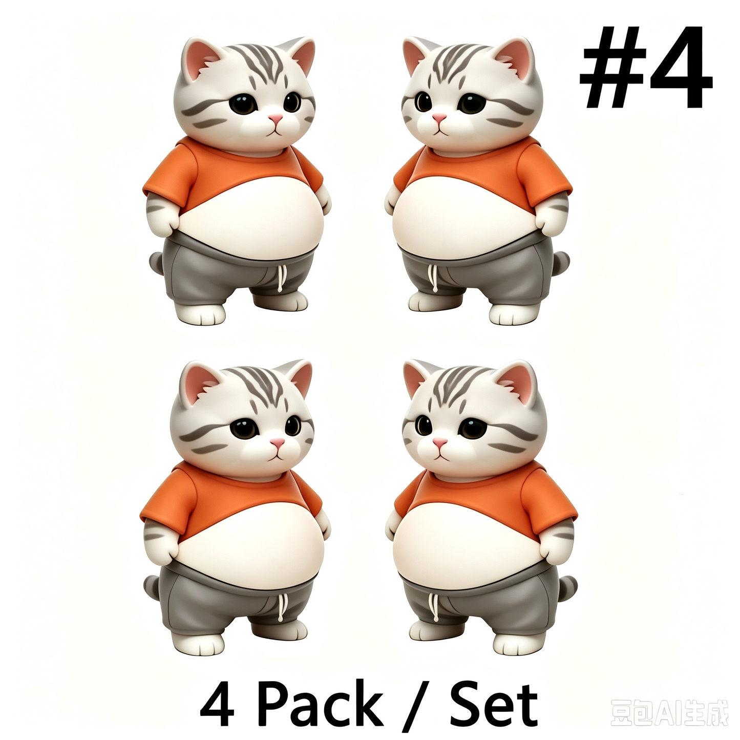 4 Pcs / Set 3D Shiba Inu-Shaped Door Bumper – Silent Soft-Rubber Wall Protector