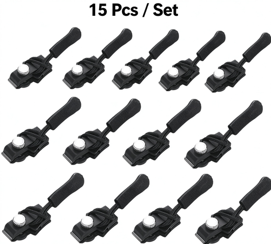 15Pcs Zipper Repair Tool | 3 Sizes, Replace Zippers Without Tools