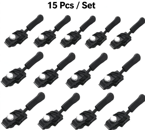 15Pcs Zipper Repair Tool | 3 Sizes, Replace Zippers Without Tools