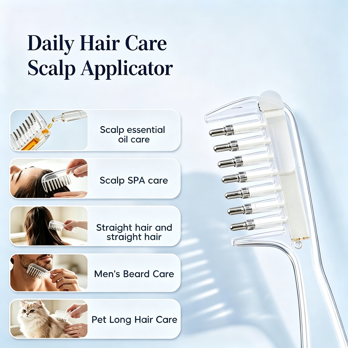 Scalp Liquid Applicator Comb -Hair Root Oil Massage Tool