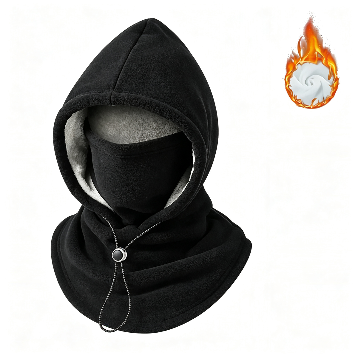 Cold Weather Fleece Balaclava Hat - Thick Fleece, Windproof Full Face Cover