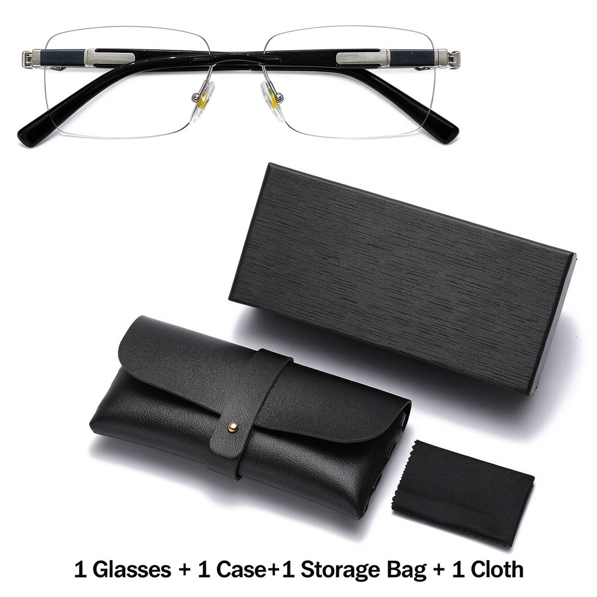 Universal Photochromic Reading Glasses Set - Includes Storage Case