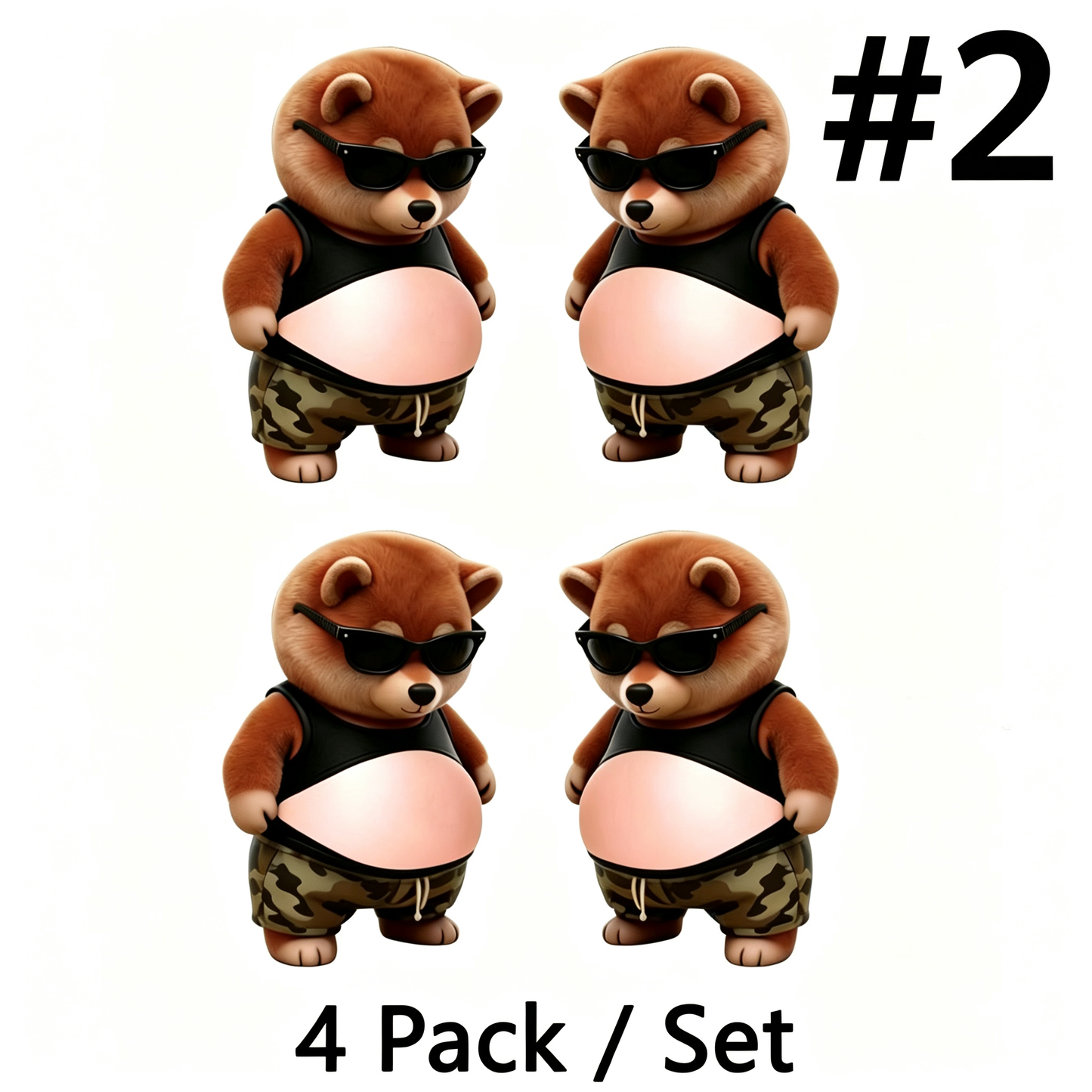 4 Pcs / Set 3D Shiba Inu-Shaped Door Bumper – Silent Soft-Rubber Wall Protector