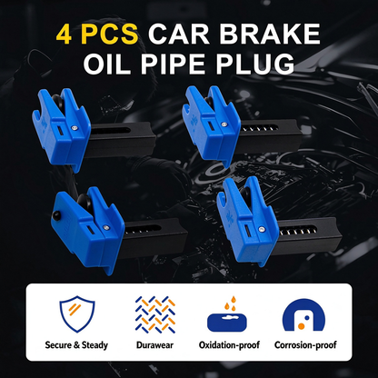 4-Count Car Brake Oil Pipe Plug & Nozzle Clamp,  Oil Change Accessory Kit