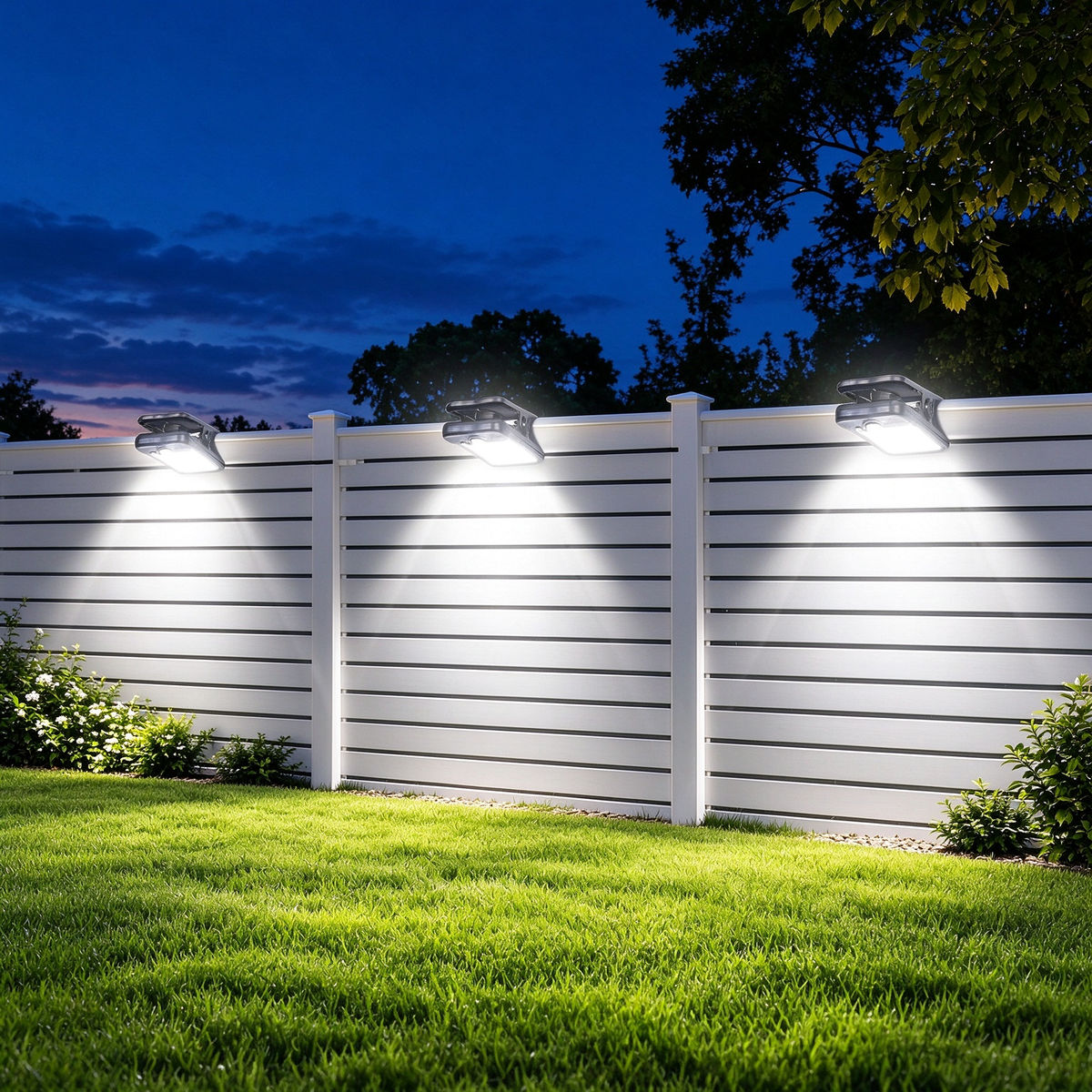 Clip On Solar Lights Outdoor, 60 LEDs  USB & Solar Motion Sensor Clamp On Light