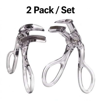 2Pcs Wide-Angle Eyelash Curler with Built-In Comb Gentle No-Pull Design