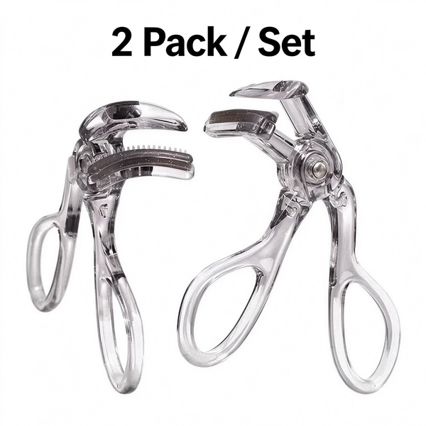 2Pcs Wide-Angle Eyelash Curler with Built-In Comb Gentle No-Pull Design