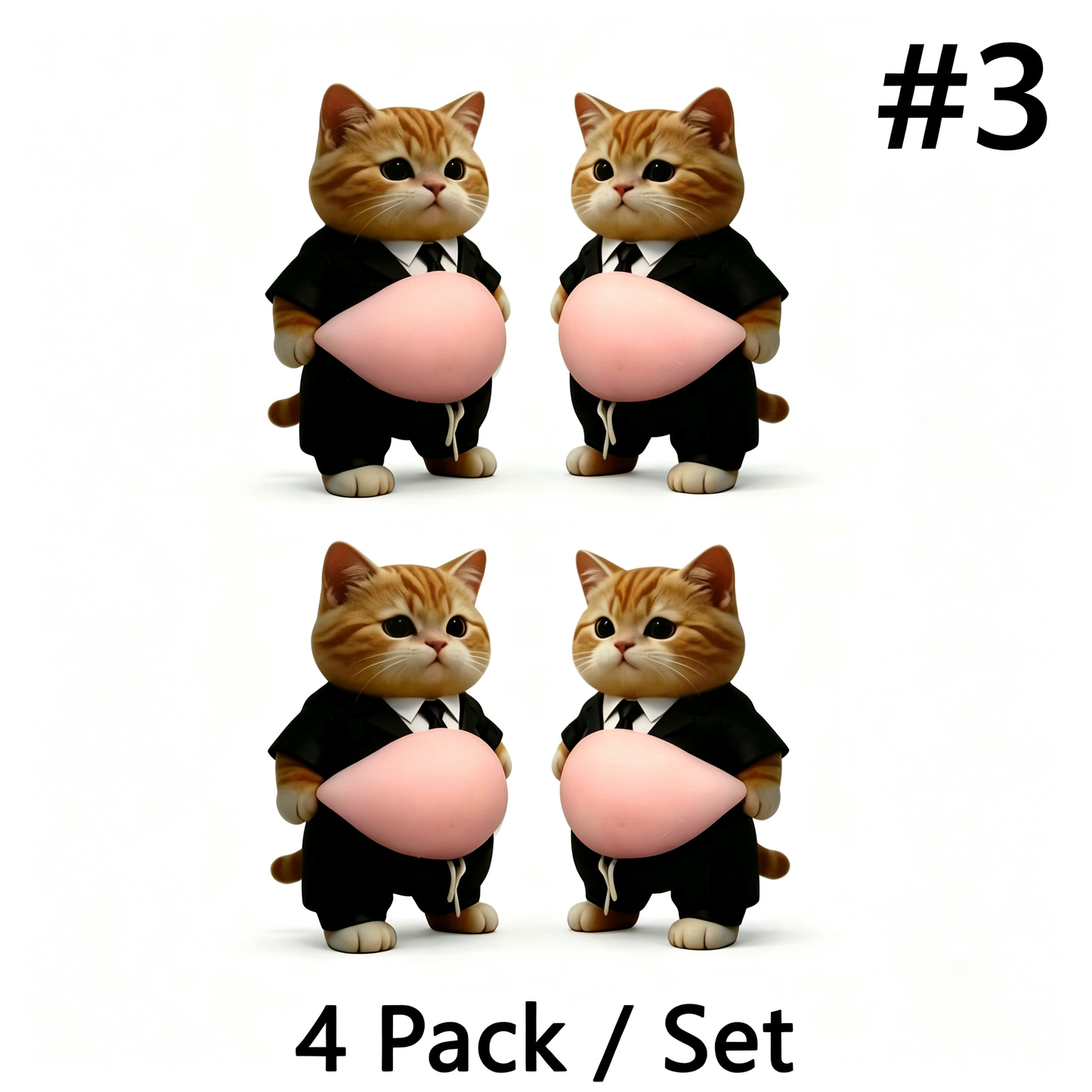 4 Pcs / Set 3D Shiba Inu-Shaped Door Bumper – Silent Soft-Rubber Wall Protector