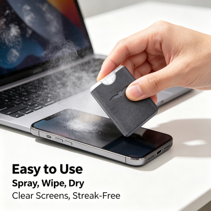 2 Pack Portable Screen Cleaner Spray with Microfiber Cloth