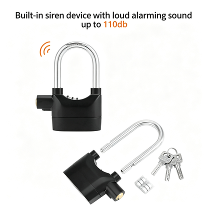 High Security Keyed Padlock  Movement & Shock Sensor