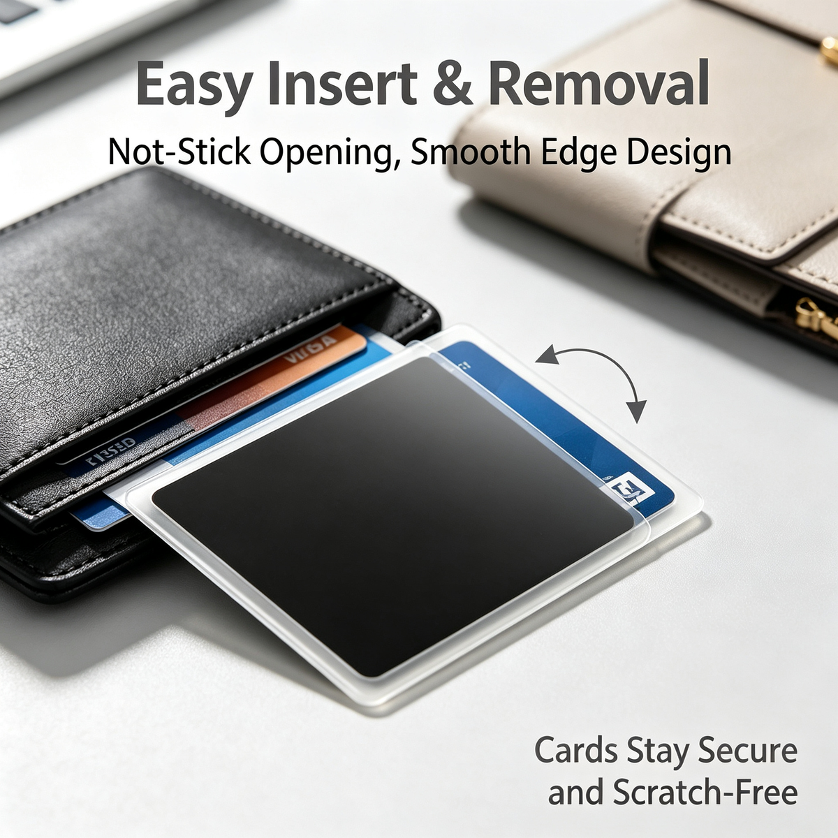Anti-Spy Privacy Card Sleeve, Protective Card Holder with Privacy Film-10 Pcs