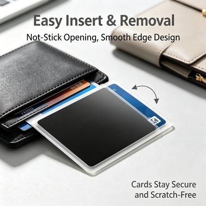 Anti-Spy Privacy Card Sleeve, Protective Card Holder with Privacy Film-10 Pcs