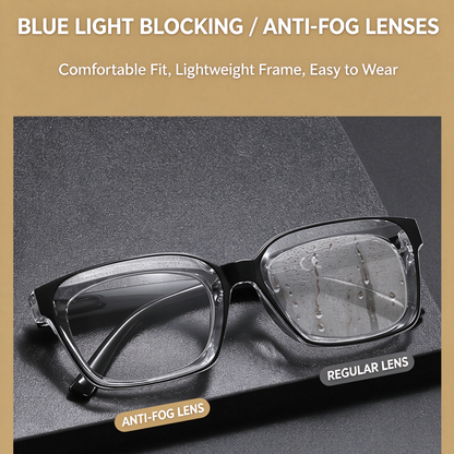 Universal Anti-fog Reading Glasses - Classic Thick Square