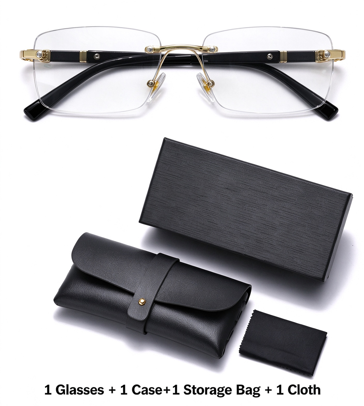 Universal Photochromic Reading Glasses Set - Includes Storage Case