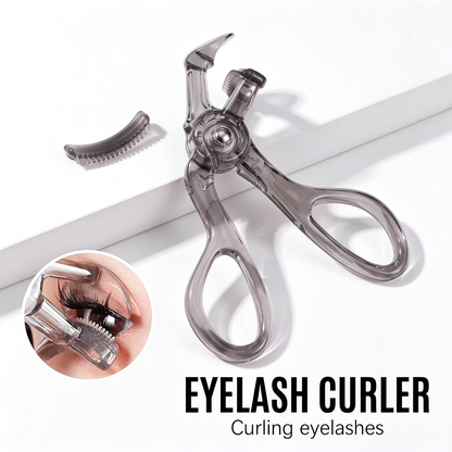 2Pcs Wide-Angle Eyelash Curler with Built-In Comb Gentle No-Pull Design
