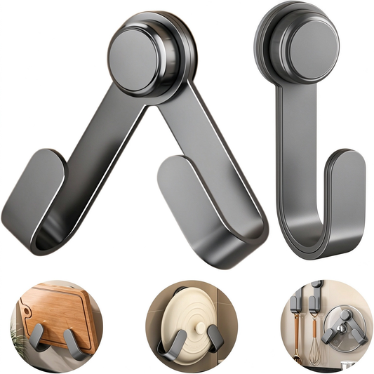 Wall-Mounted Adjustable Pot Lid Rack – No-Drill Space-Saving