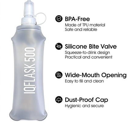 500ml Foldable TPU Material Soft Flask - BPA-Free, Lightweight