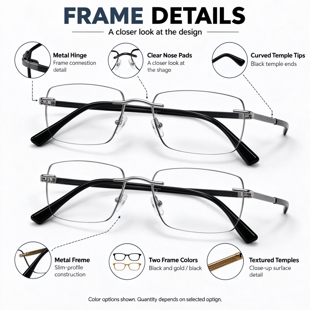 Universal Photochromic Reading Glasses Set - Includes Storage Case