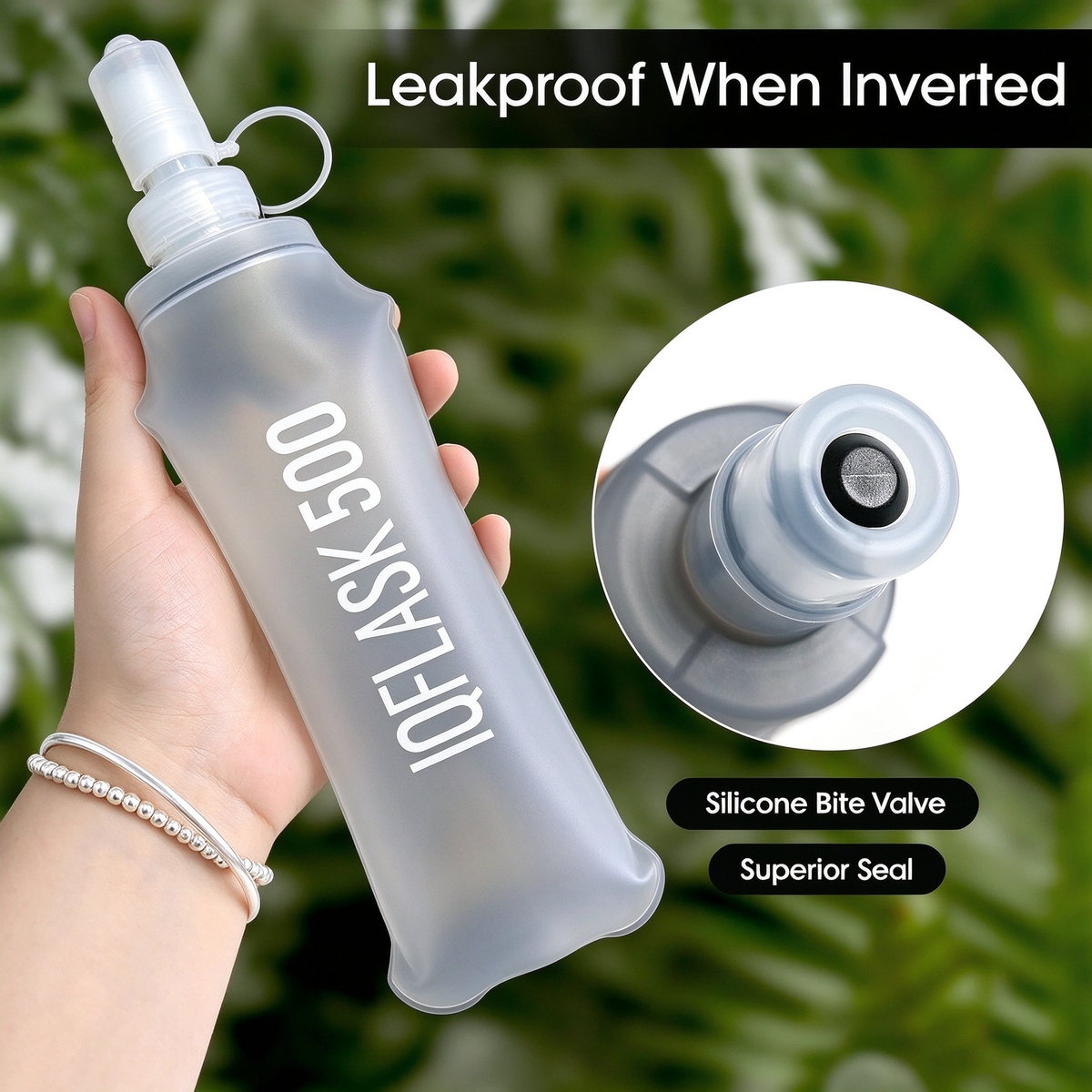 500ml Foldable TPU Material Soft Flask - BPA-Free, Lightweight